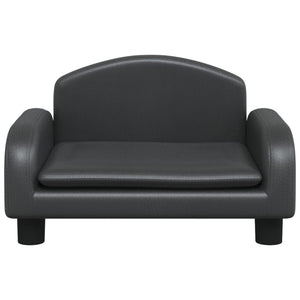 Barnsoffa svart 50x40x30 cm konstläder