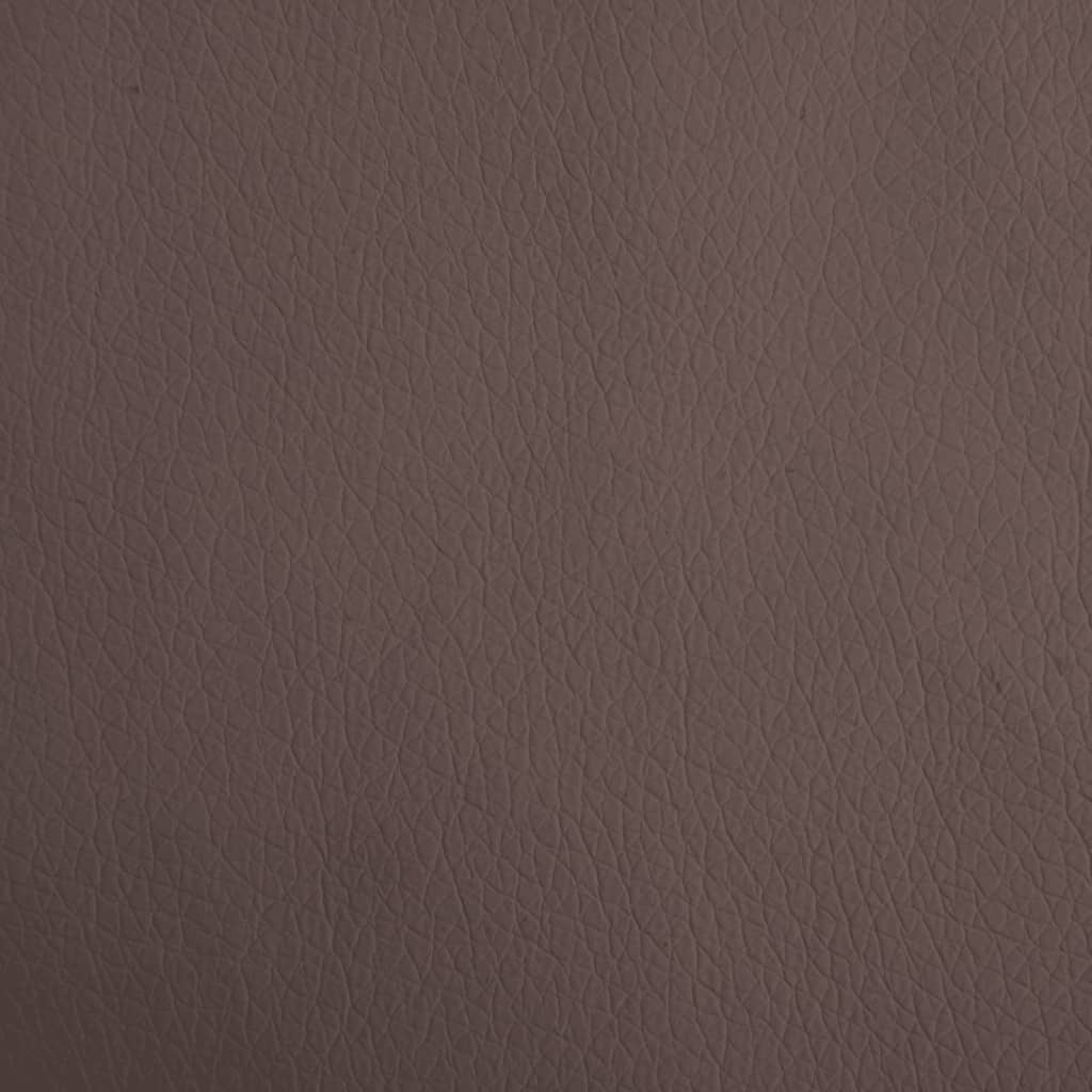 Barnsoffa med fotpall brun 100x50x30 cm konstläder