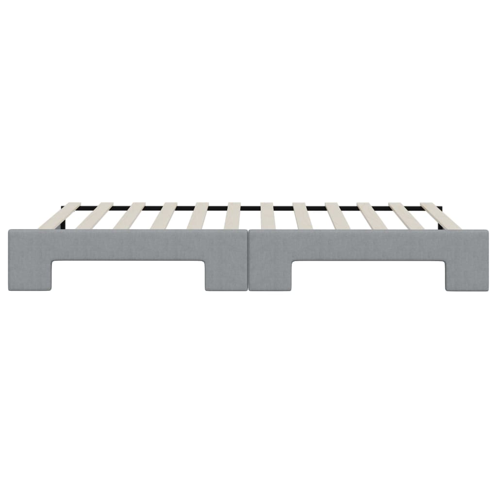 Dagbädd utdragbar ljusgrå 80x200 cm tyg