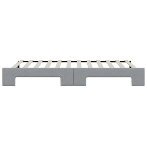 Dagbädd utdragbar ljusgrå 80x200 cm tyg