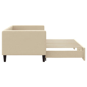 Dagbädd utdragbar gräddvit 80x200 cm tyg