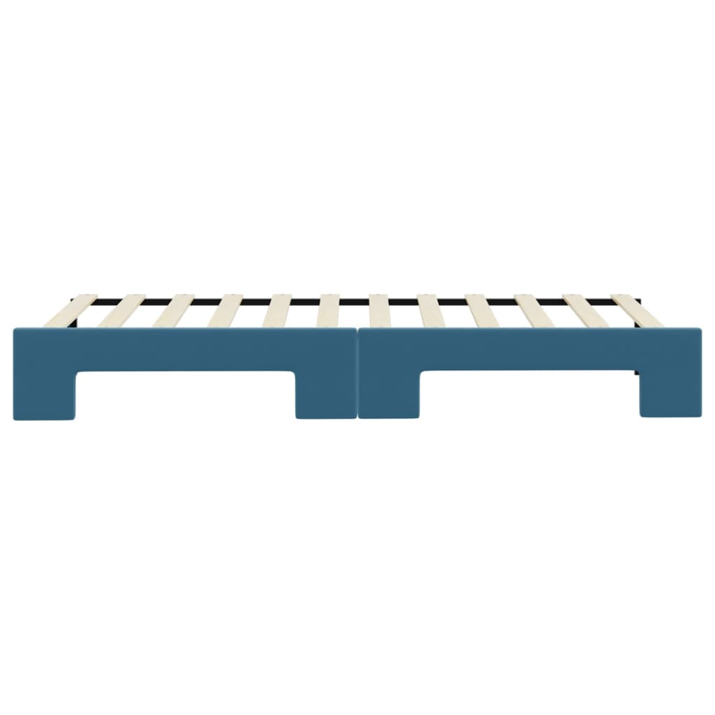 Dagbädd utdragbar blå 80x200 cm sammet