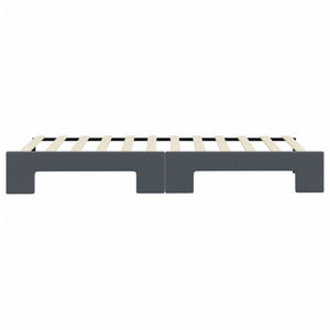 Dagbädd utdragbar mörkgrå 80x200 cm sammet