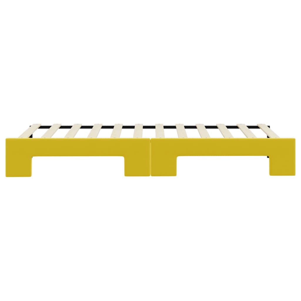 Dagbädd utdragbar gul 80x200 cm sammet