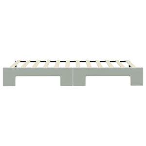 Dagbädd utdragbar ljusgrå 90x200 cm sammet