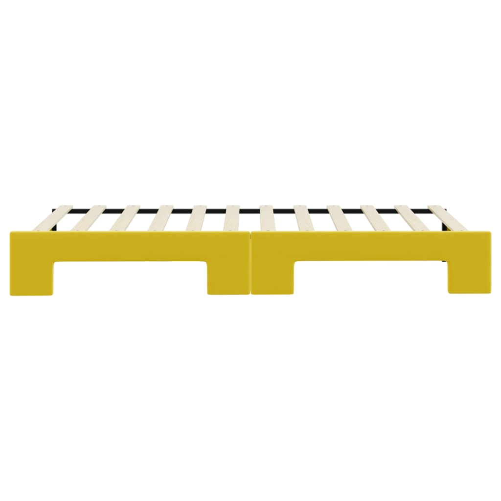 Dagbädd utdragbar gul 90x200 cm sammet