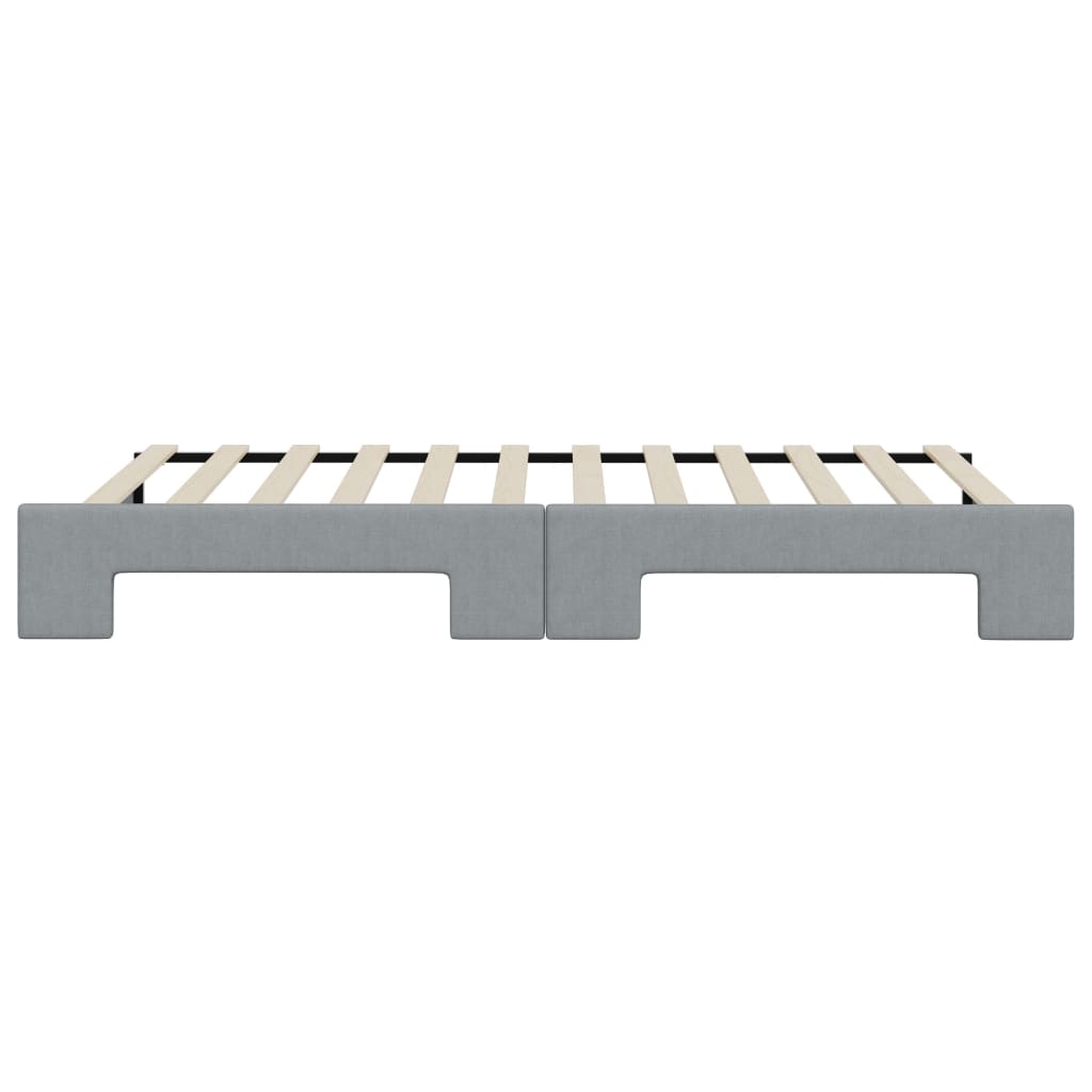 Dagbädd utdragbar ljusgrå 90x200 cm tyg