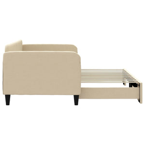 Dagbädd utdragbar gräddvit 90x200 cm tyg