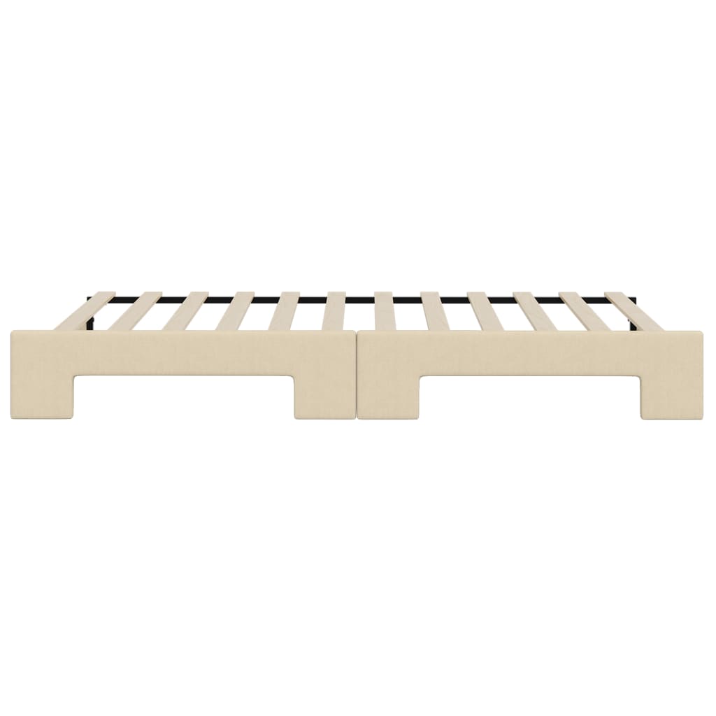 Dagbädd utdragbar gräddvit 100x200 cm tyg