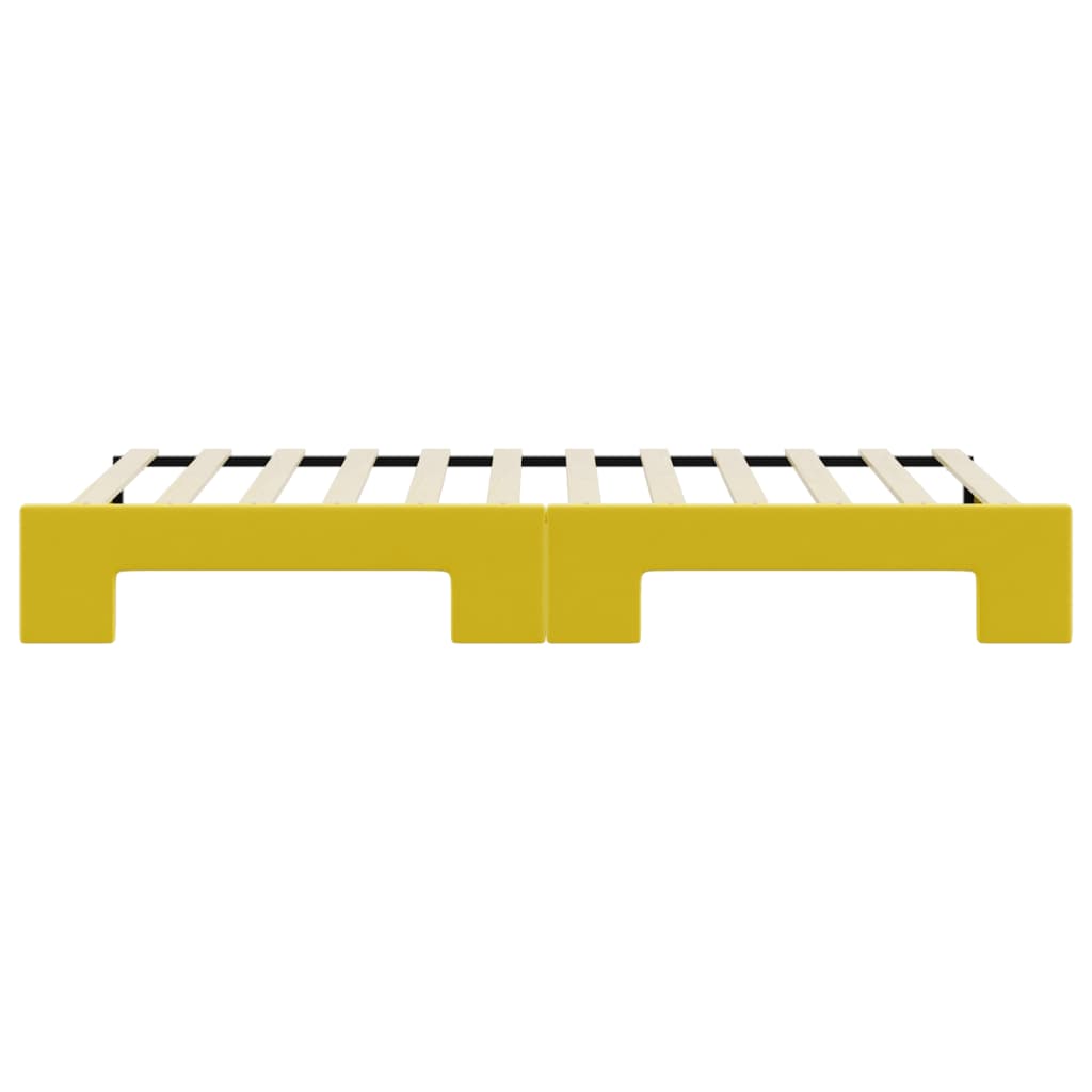 Dagbädd utdragbar gul 80x200 cm sammet