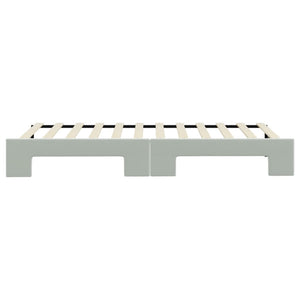 Dagbädd utdragbar ljusgrå 80x200 cm sammet