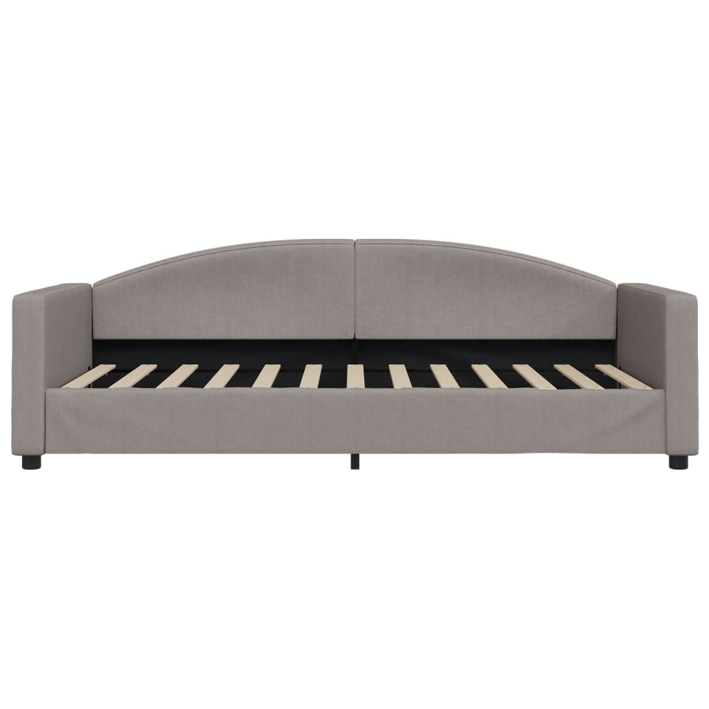 Dagbädd med madrass taupe 90x200 cm tyg