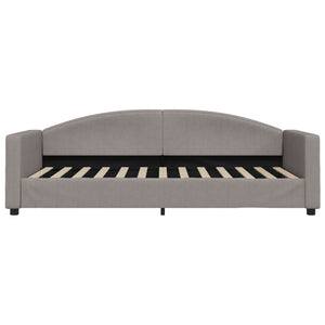 Dagbädd med madrass taupe 90x200 cm tyg