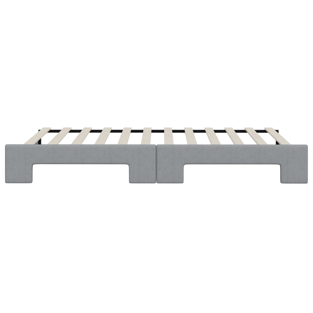 Dagbädd utdragbar ljusgrå 80x200 cm tyg