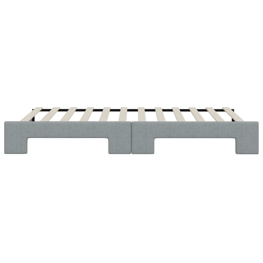 Dagbädd utdragbar ljusgrå 100x200 cm tyg