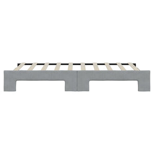 Dagbädd utdragbar ljusgrå 90x190 cm tyg