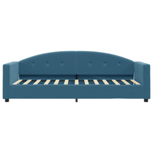 Dagbädd med madrass blå 80x200 cm sammet