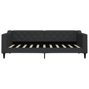 Dagbädd med madrass svart 90x190 cm tyg