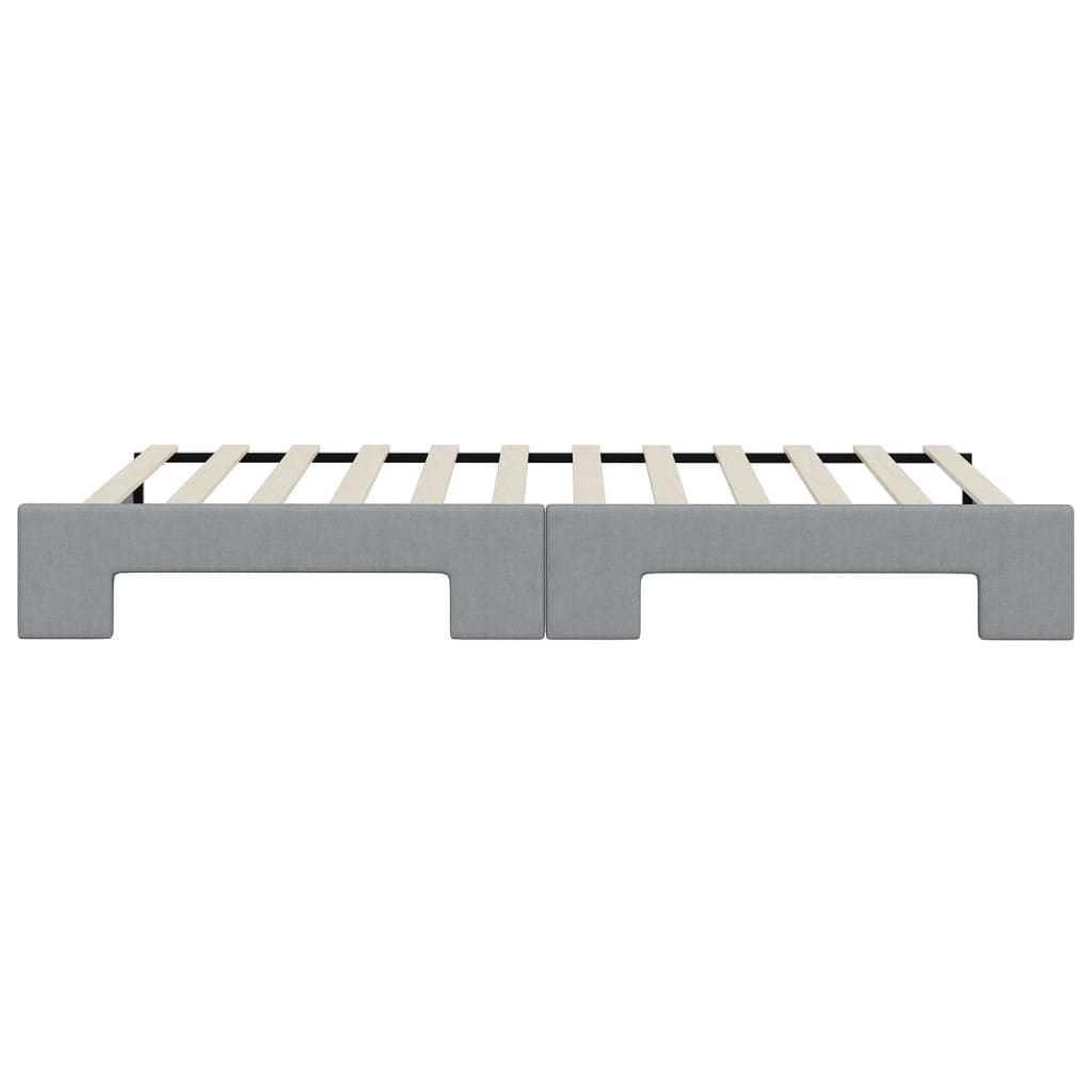 Dagbädd utdragbar ljusgrå 80x200 cm tyg