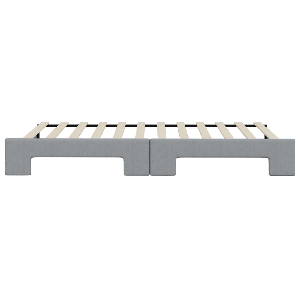 Dagbädd utdragbar ljusgrå 80x200 cm tyg