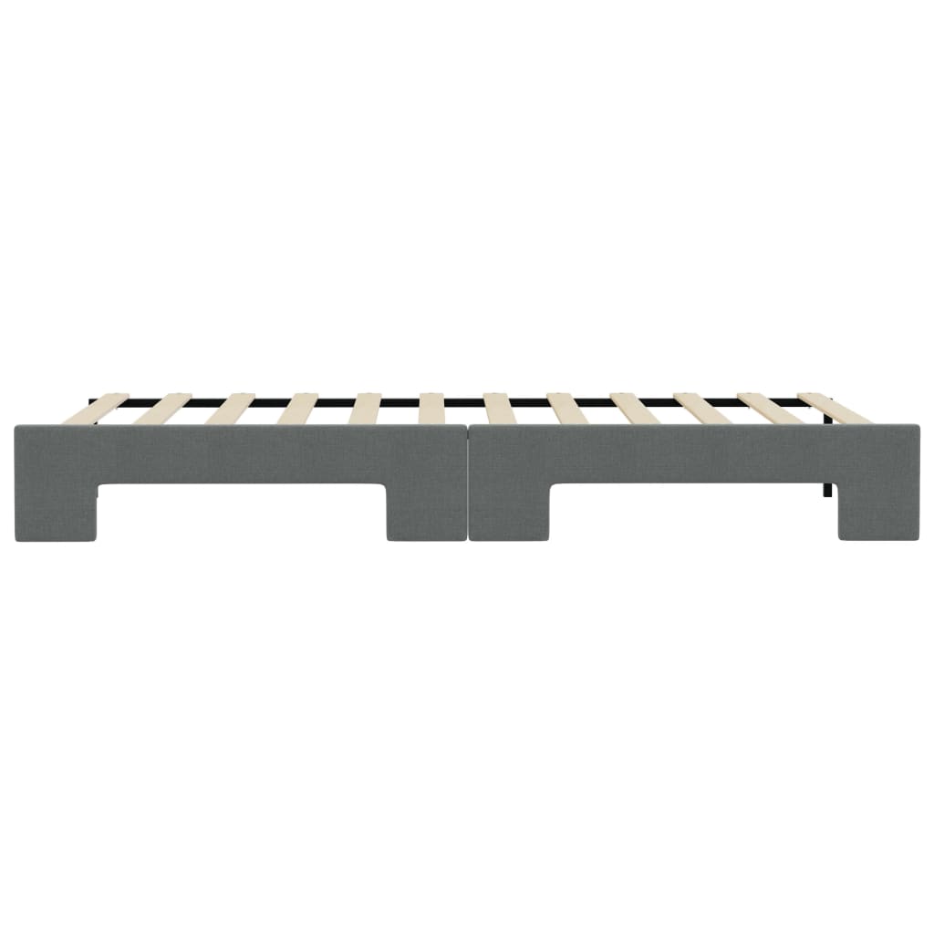 Dagbädd utdragbar mörkgrå 90x200 cm tyg