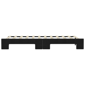 Dagbädd utdragbar svart 90x200 cm tyg