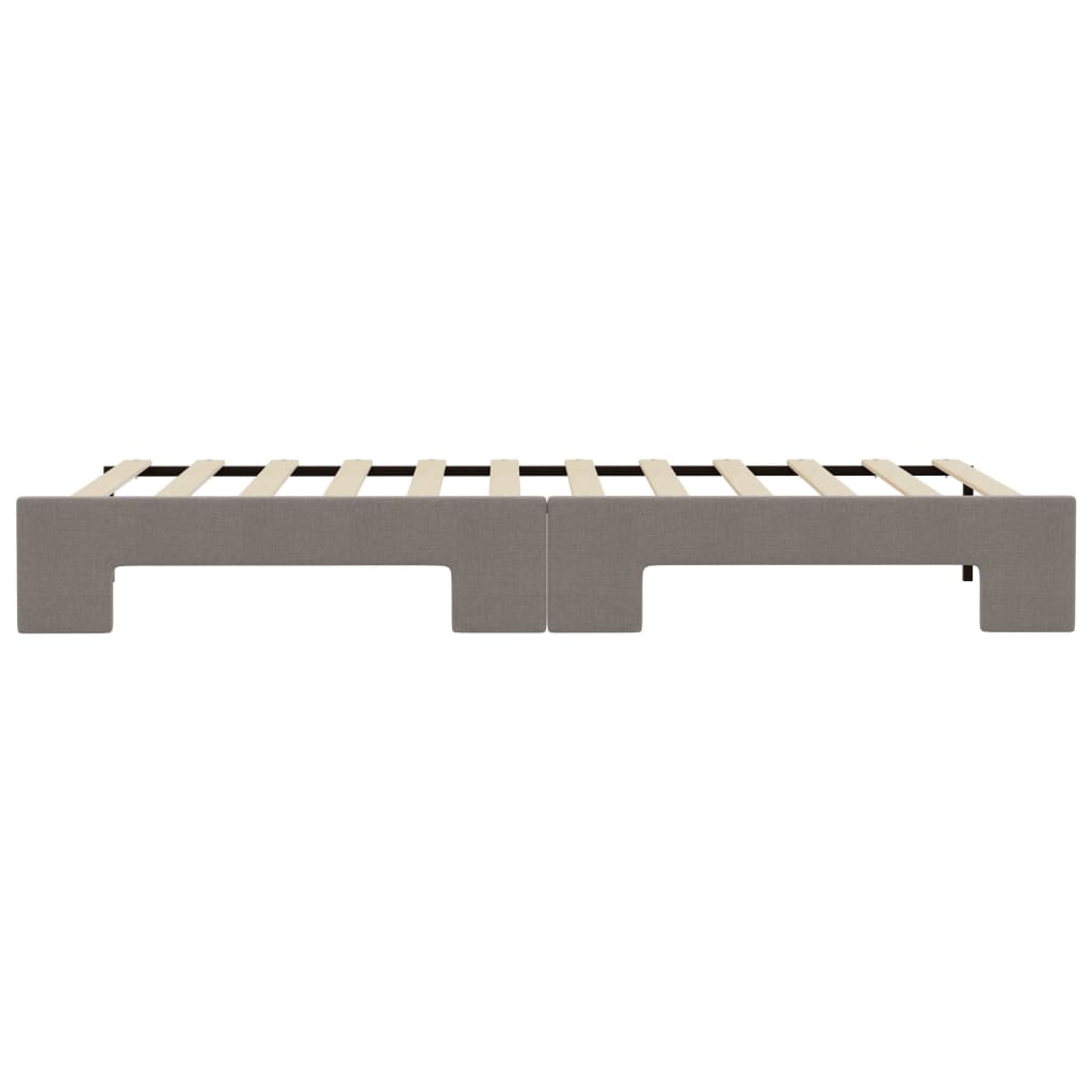 Dagbädd utdragbar taupe 90x200 cm tyg