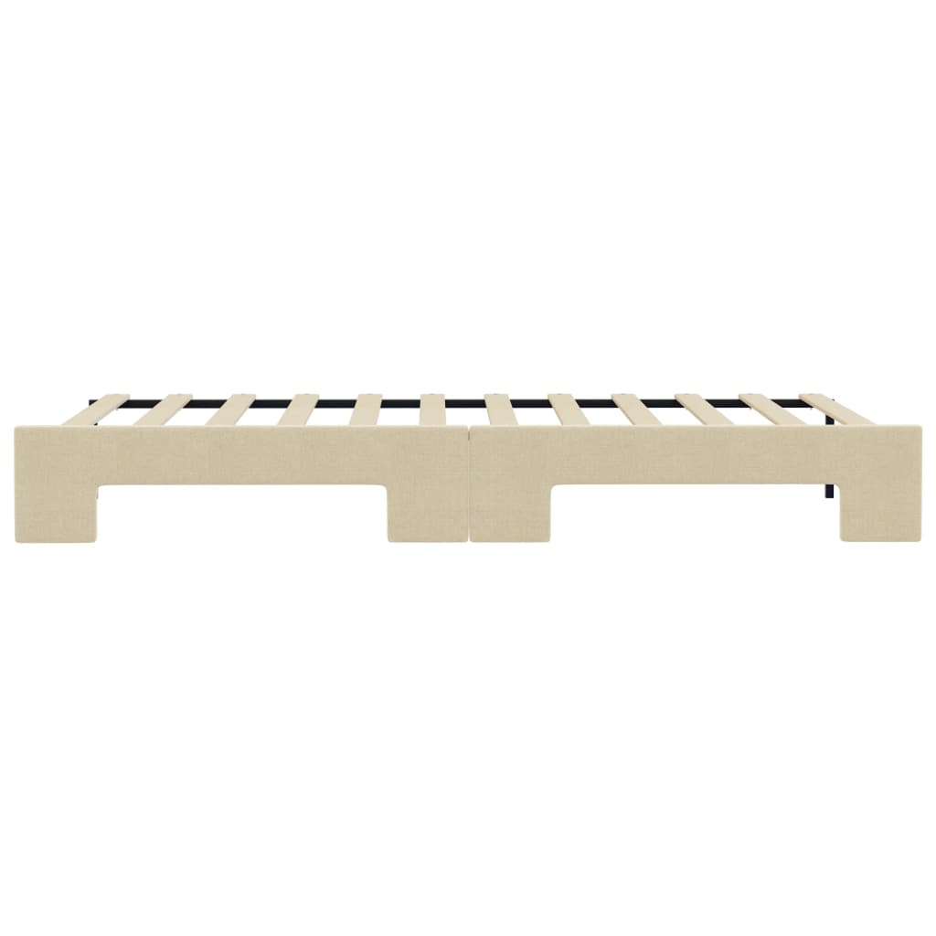 Dagbädd utdragbar gräddvit 100x200 cm tyg