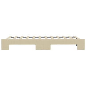 Dagbädd utdragbar gräddvit 100x200 cm tyg