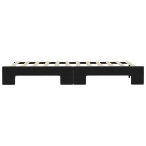 Dagbädd utdragbar svart 90x190 cm tyg