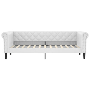 Dagbädd med madrass vit 90x200 cm konstläder