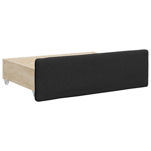 Dagbädd utdragbar med lådor svart 90x200 cm konstläder