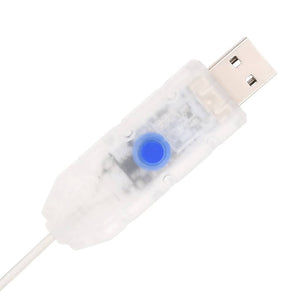 Plastgran pop-up med snö 200 LED 210 cm