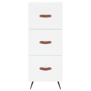 Högskåp vit 34,5x34x180 cm konstruerat trä