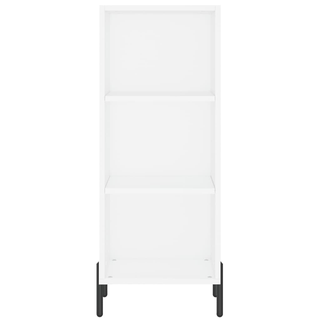 Högskåp vit 34,5x34x180 cm konstruerat trä
