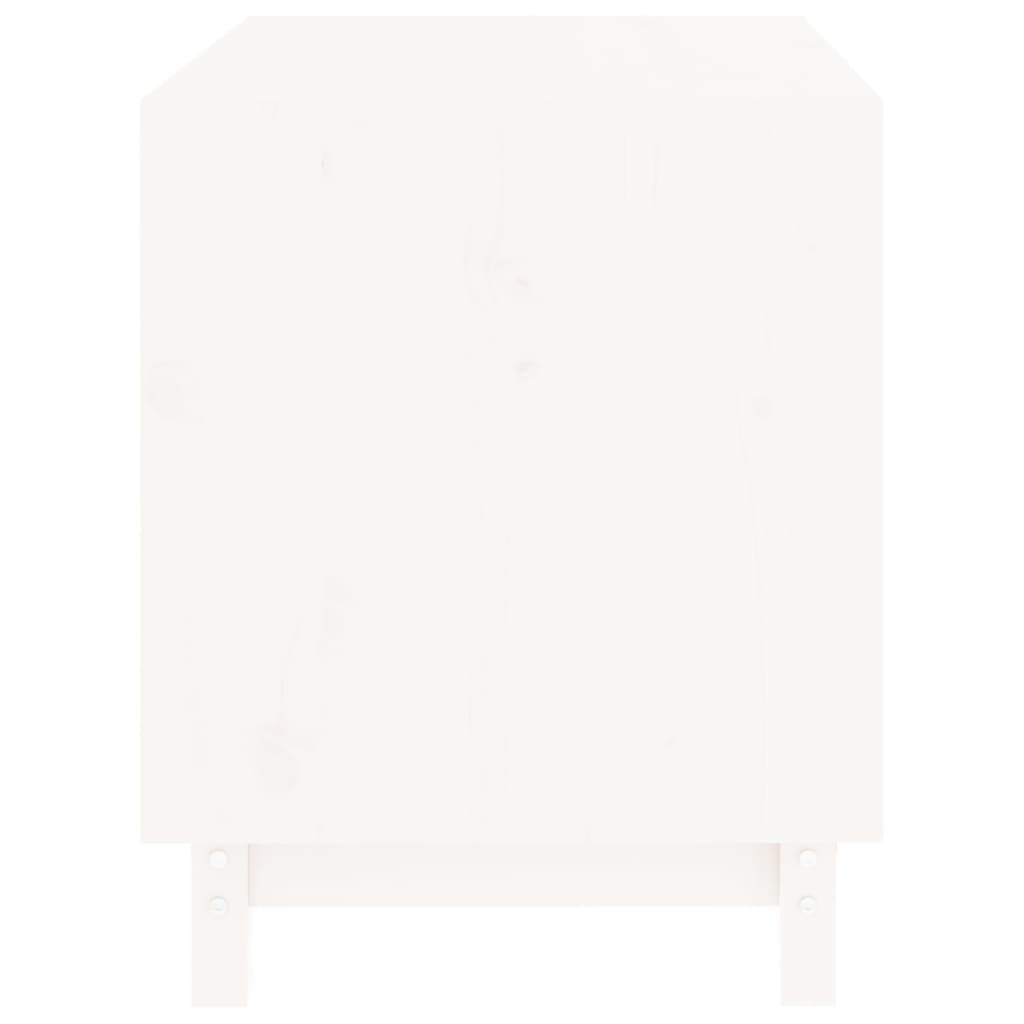 Hundkoja vit 70x50x62 cm massiv furu