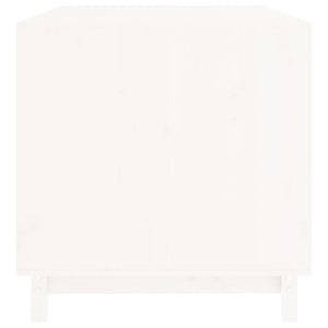 Hundkoja vit 100x70x72 cm massiv furu