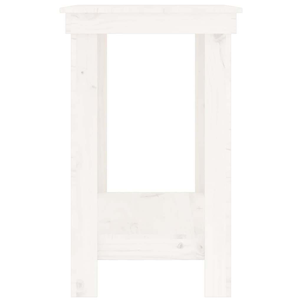 Skobänk vit 80x50x80 cm massiv furu