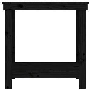 Skobänk svart 80x50x80 cm massiv furu