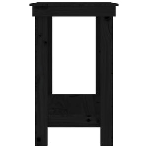 Skobänk svart 80x50x80 cm massiv furu