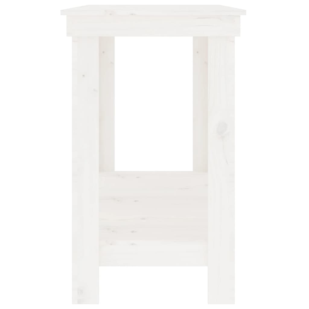 Skobänk vit 140x50x80 cm massiv furu