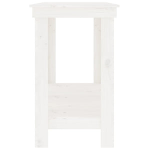 Skobänk vit 140x50x80 cm massiv furu