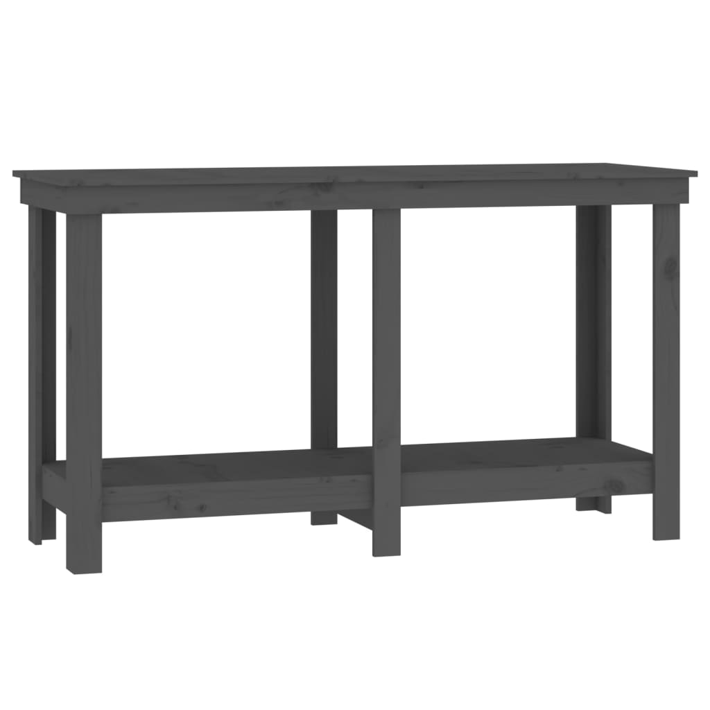 Skobänk grå 140x50x80 cm massiv furu