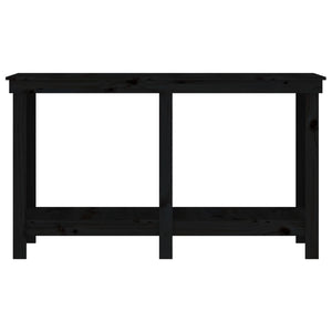 Skobänk svart 140x50x80 cm massiv furu