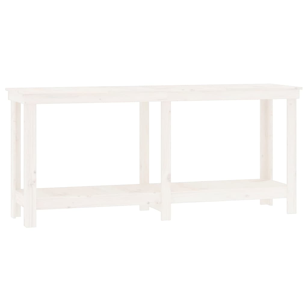 Skobänk vit 180x50x80 cm massiv furu