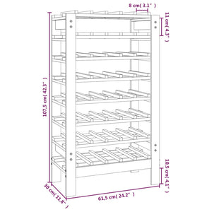 Vinställ 61,5x30x107,5 cm massiv furu