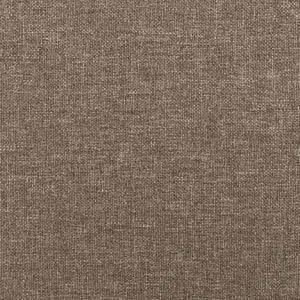 Ramsäng med madrass taupe 90x200 cm tyg