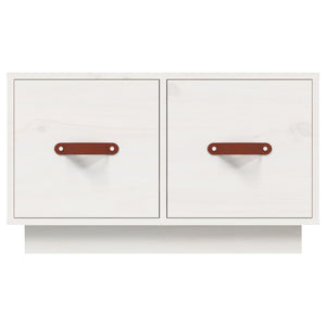 Soffbord vit 60x53x35 cm massiv furu