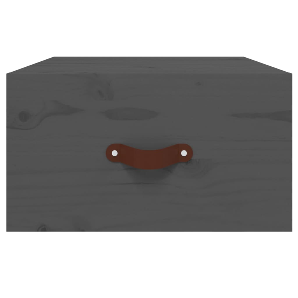 Väggmonterade sängbord 2 st grå 40x29,5x22 cm