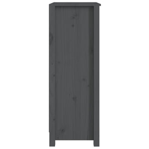 Bokhylla Grå 50x35x97 cm massiv furu